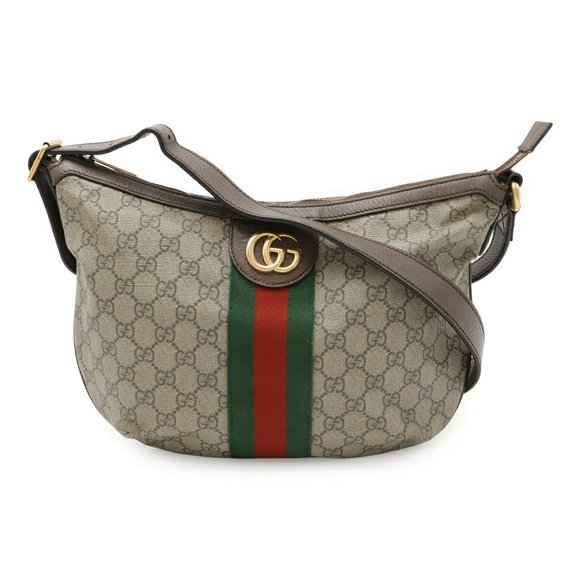 GUCCI Handbags - GUCCI Ophidia GG Supreme Medium Shoulder Bag in PVC and Leather, Beige Mocha ...